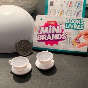 ZURU Mini Brands Kids White Teacup & Saucer Set - 2 Pack